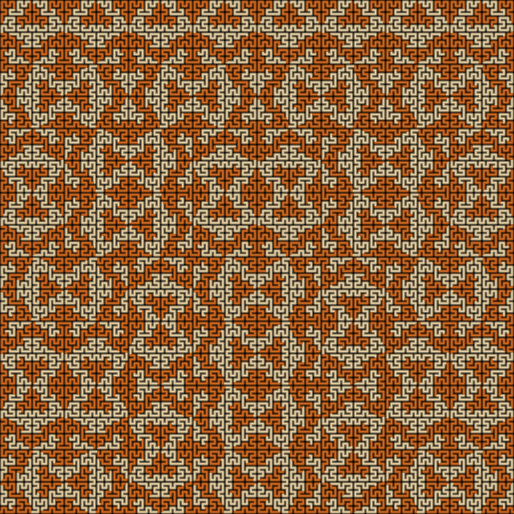 Coloured Hilbert curve